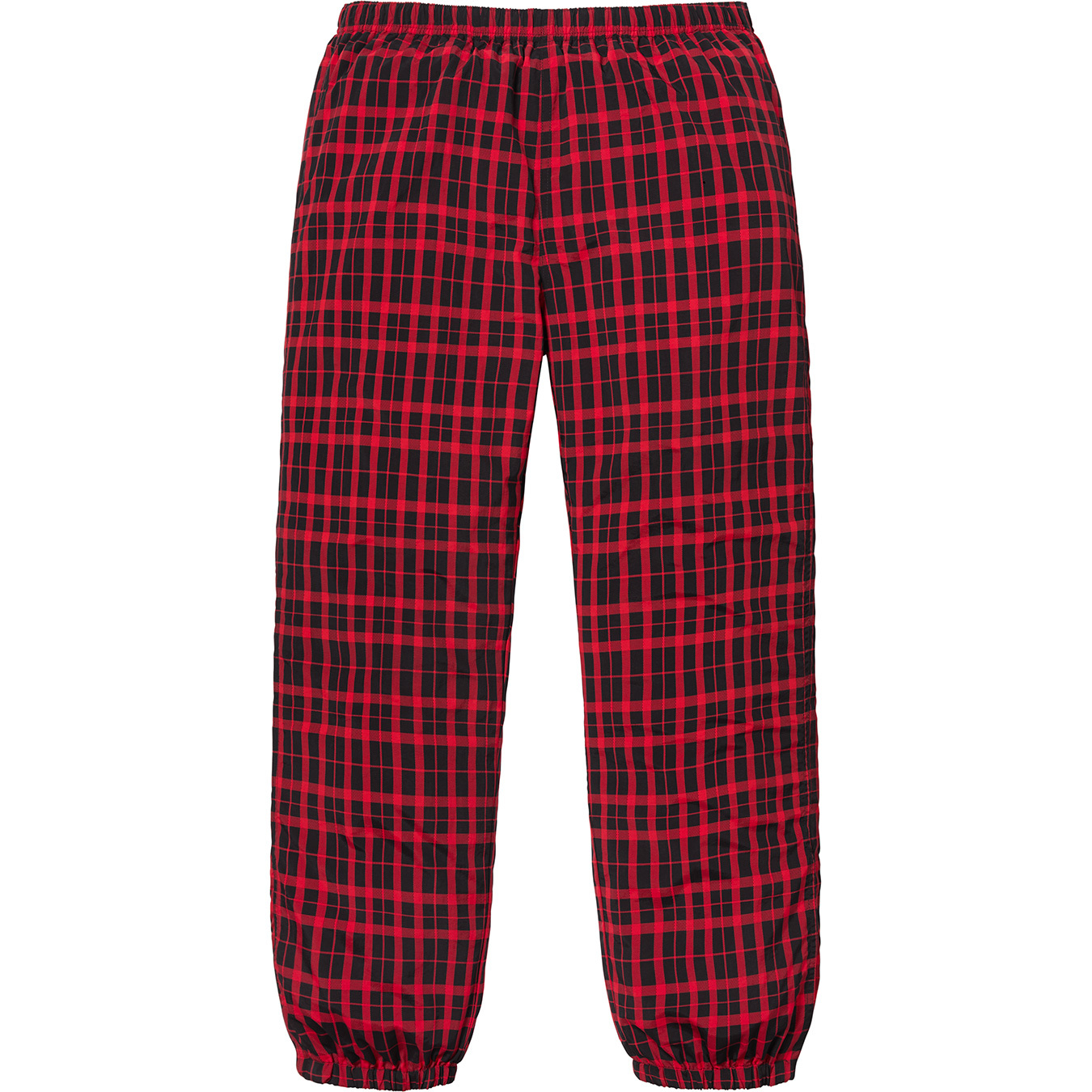 Supreme Nylon Plaid Track Pant Red - Novelship